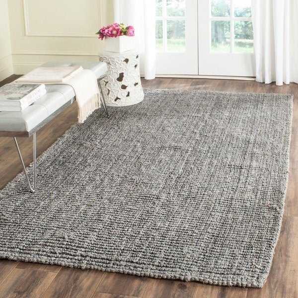280 x 200 cm Jute Handwoven Rug - Light Grey Carousel 1