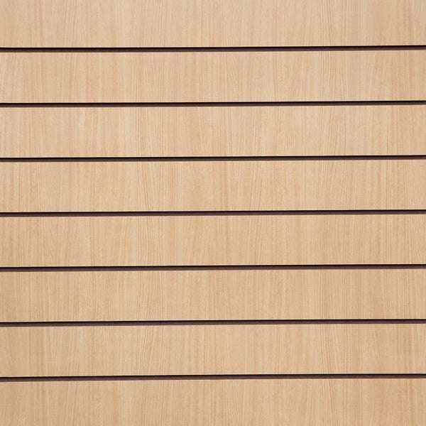 Oak Slatwall MDF with Aluminum inserts 1220x2440mm, Oak Carousel 6