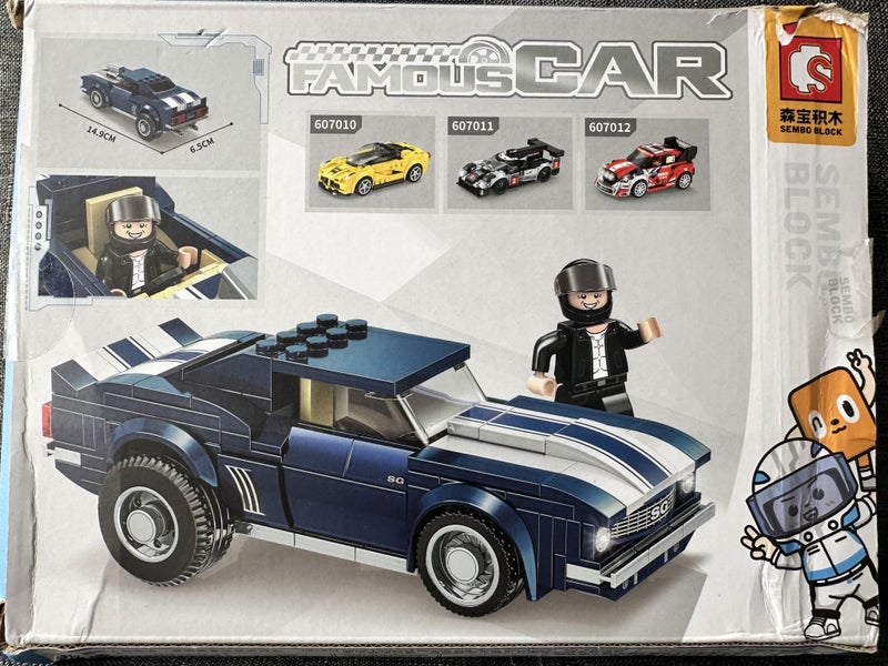 Sembo Block Blue Big Rear Wheel Race Car (212 Pieces) Carousel 2