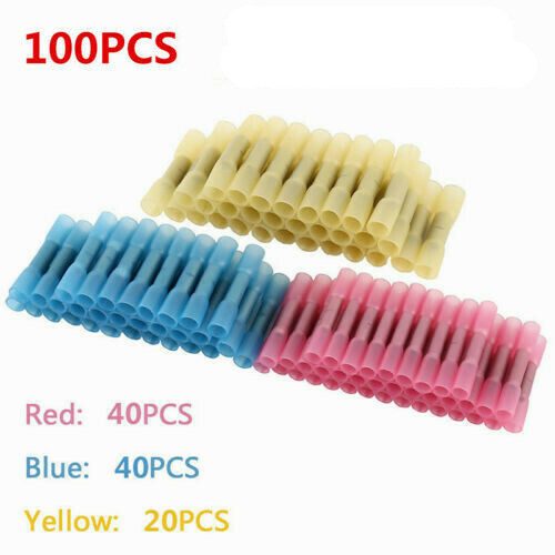 100PCS Heat Shrink Butt Wire Crimp Connectors Kit Carousel 2