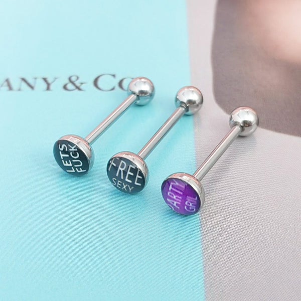 3PCS Tongue Nail Piercing Barbell Carousel 2