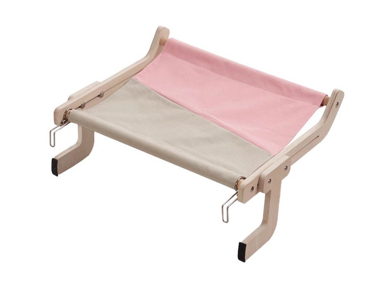 Adjustable Cat Window Perch Cat Hammock Hanging Cat Bed - Grey Pink Carousel 2