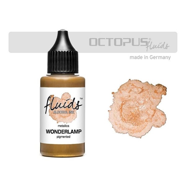 Octopus Fluids Alcohol Ink Wonderlamp Gold Metallic 30ml Carousel 1