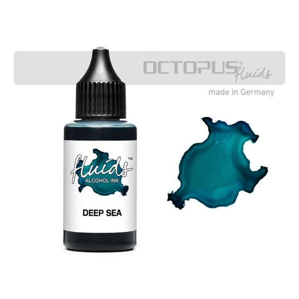 Octopus Fluids Alcohol Ink Deep Sea Blue 30ml Carousel 1