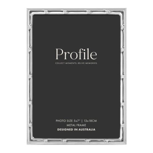 Profile - Bamboo Silver Metal Photo Frame - 8x10in (20x25cm) Carousel 1