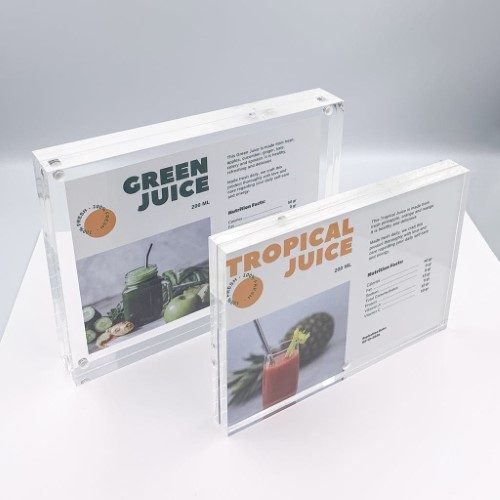 Profile - Solid Acrylic Sign Block Display Frames - 2.5x3.5in (6x9cm) Carousel 2