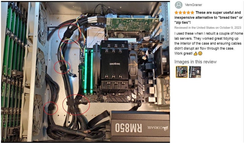 50Pcs Cable Ties Cable Tidy Strips Fastening Clips *Local Clearance* Carousel 2