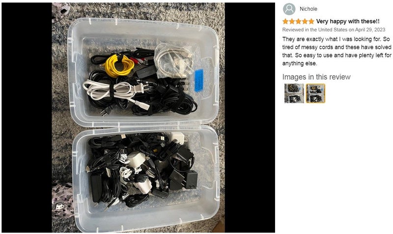 50Pcs Desk Table Desktop PC Office Stationary Cable Tie *Local STOCK NOW* Carousel 2