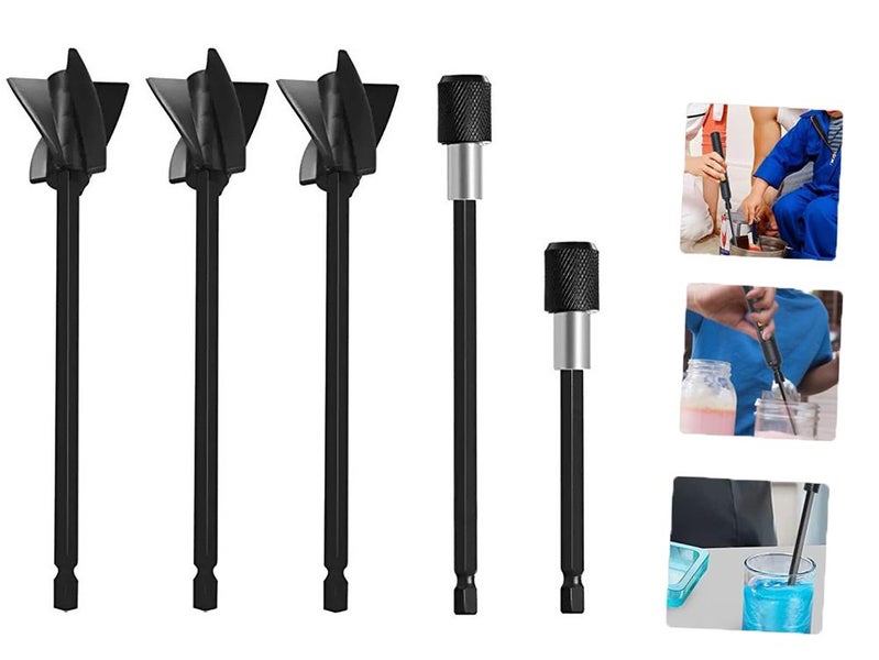 4Pcs 1/4-Inch Paint Mixer Drill Attachment Helix Epoxy Resin64510146318338110