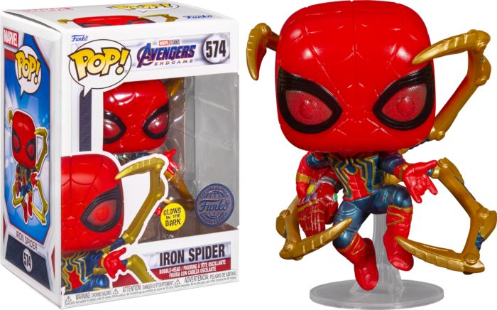 Avengers 4: Endgame - Iron Spider with Nano Gauntlet Glow in the Dark Pop! Vi... Carousel 1