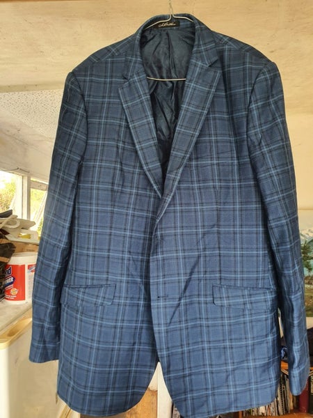 MENS STRIPPED BLUE SUIT NEAR NEW Carousel 1