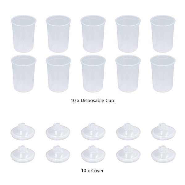 350ml Disposable Paint Spray Gun Cups Plastic Spray Gun Jug Sealing Carousel 1