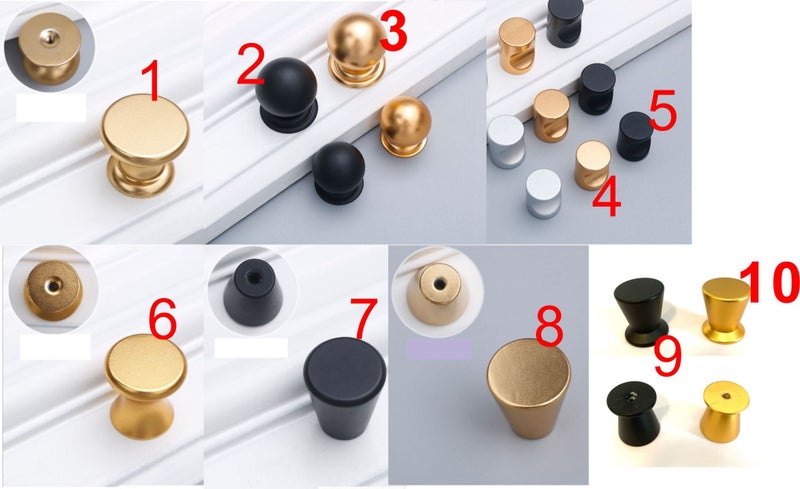 Drawer knobs - Gold Carousel 1