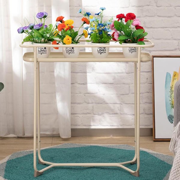 Modern Side Table Flower Stand Plant Display Carousel 3