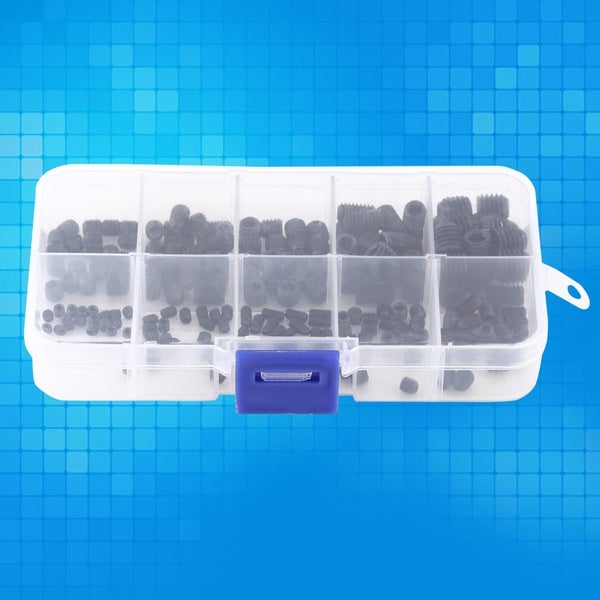 200pcs Hex Socket Head Grub Set Screw Cup Point Assortment Kit With Box Carousel 2