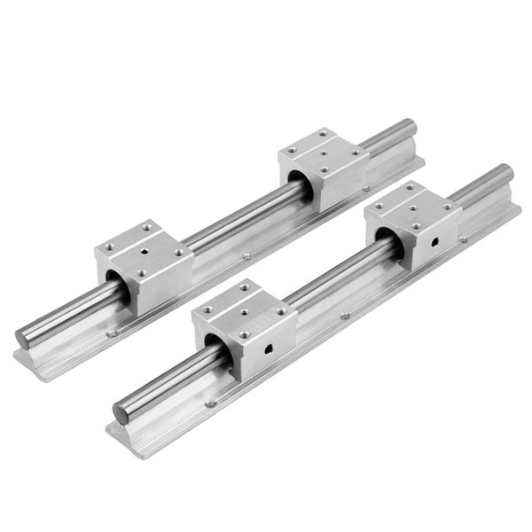 2Pcs 300mm12mm SBR12UU Linear Slide Rail Shaft 4Pcs Bearing Slide Block Carousel 1