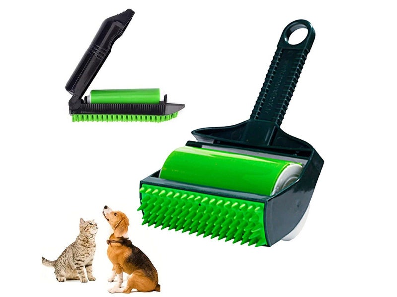 2-Piece Washable Lint Roller Set Reusable Sticky Pet Hair Picker Pet Hair Brush Carousel 1