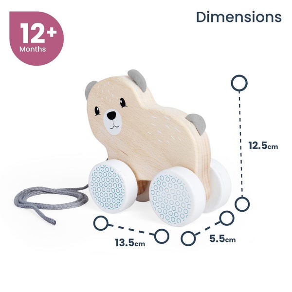 Bigjigs Toys FSC Pull Along Bear Carousel 2