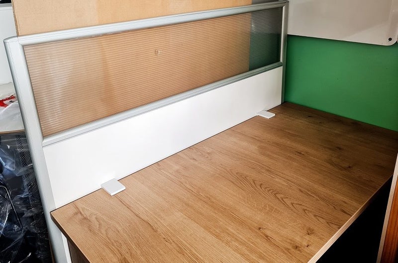 New desk hung Partition Screen 1800 x 900 (translucent) on clearance @ Precision Carousel 1
