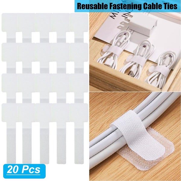 Brand New 20Pcs Desk Table Desktop PC Office Stationary Cable Tie*Hot SALE Carousel 1