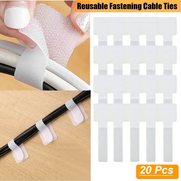 Brand New 20Pcs Desk Table Desktop PC Office Stationary Cable Tie*Hot SALE Carousel 2