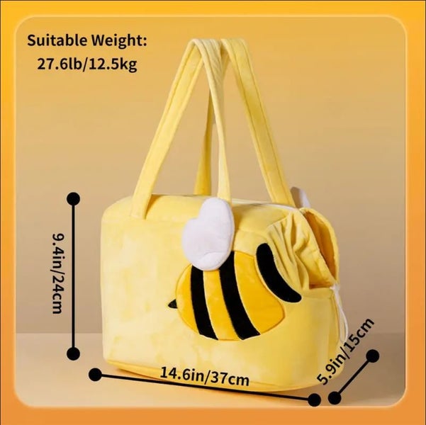 Cute Bee Style Warm & Portable Cat Bag With Safety Buckle, Pet Transport Bag Carousel 2