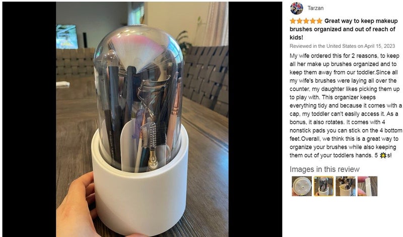 Makeup Brush Holder Desktop Cosmetic Organizer *Over Stocked* Carousel 2