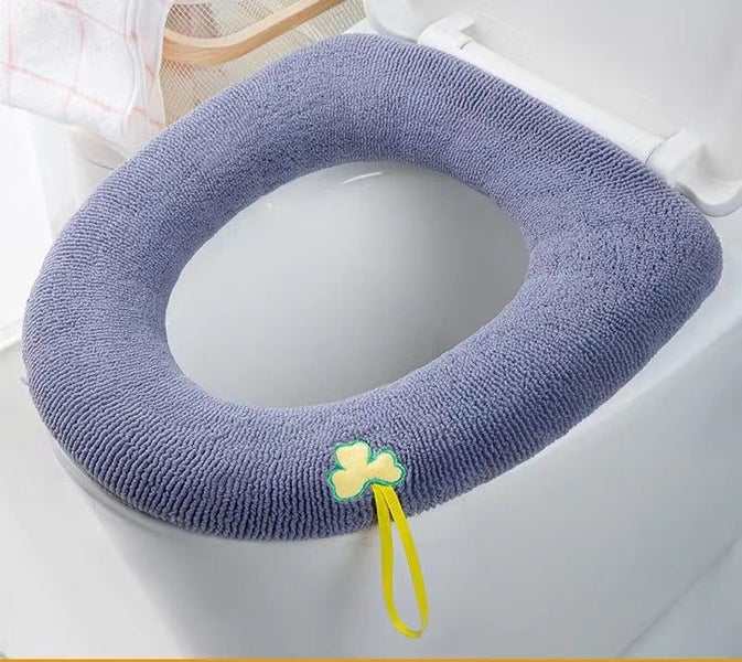 Warm Toilet Seat Cover Pads 4pcs Soft Bathroom Thick Warm Padded With Handle Toi Carousel 7