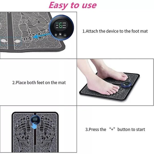 Foot Massager Electric Foot Massage Pad Feet Muscle Stimulator Massager Mat Carousel 4