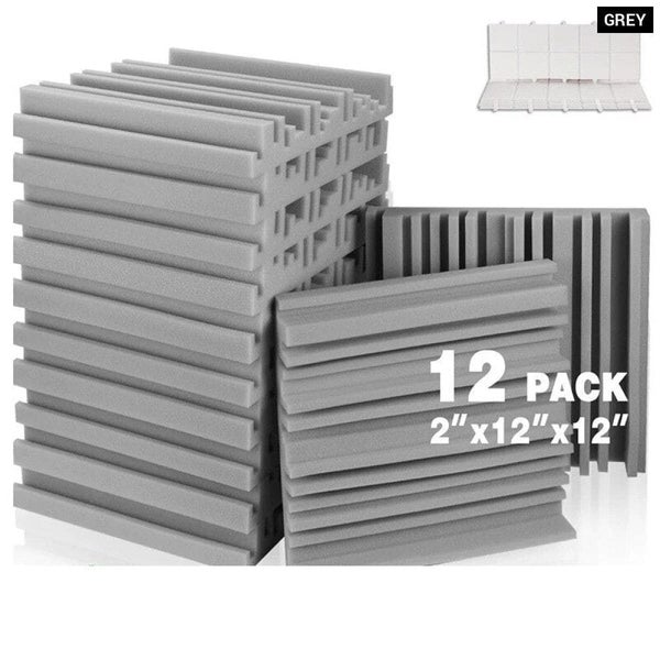 Studio Acoustic Foam 12 Pcs Sound Proof Wall Panels Sound Proof Foam Panels R... Carousel 1