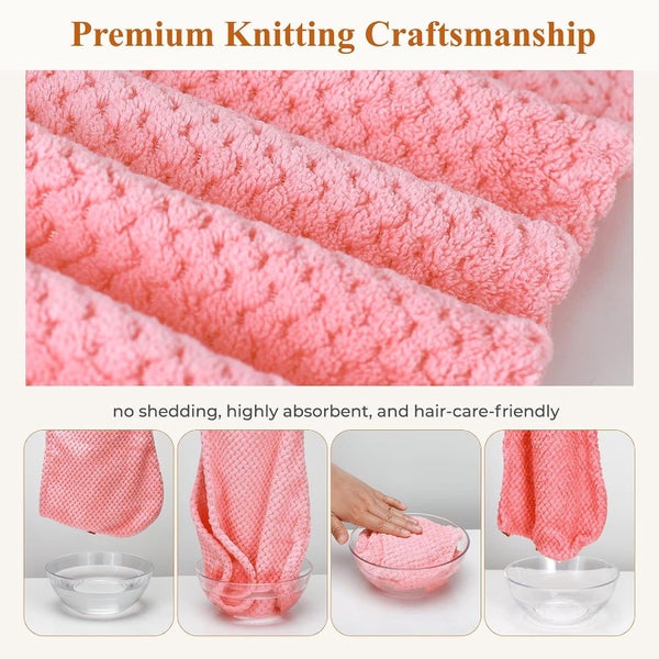 NEW Microfiber Hair Drying Towel Wrap Fast Drying Hair Towel Carousel 12