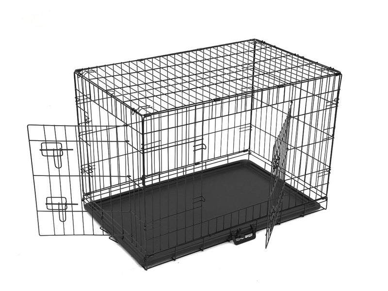 Dog Cage Collapsible Metal Crate 42" 107cm Carousel 2
