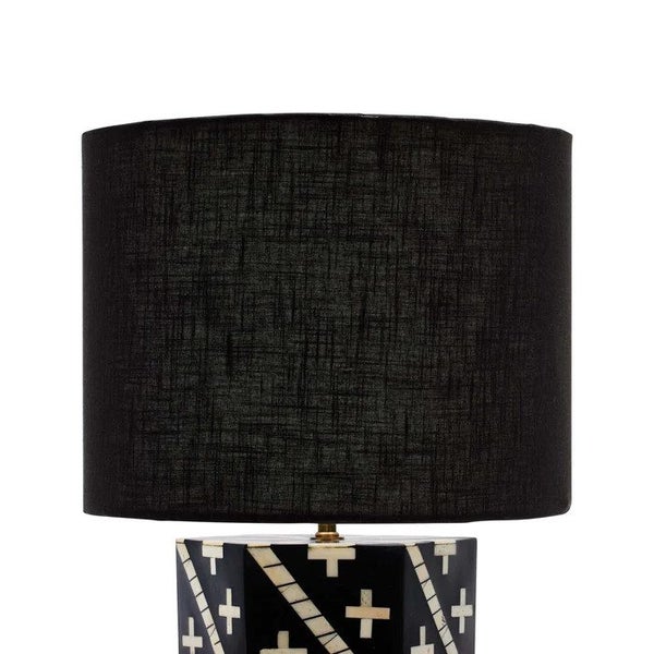 Criss Cross Bone Inlay Table Lamp Carousel 4