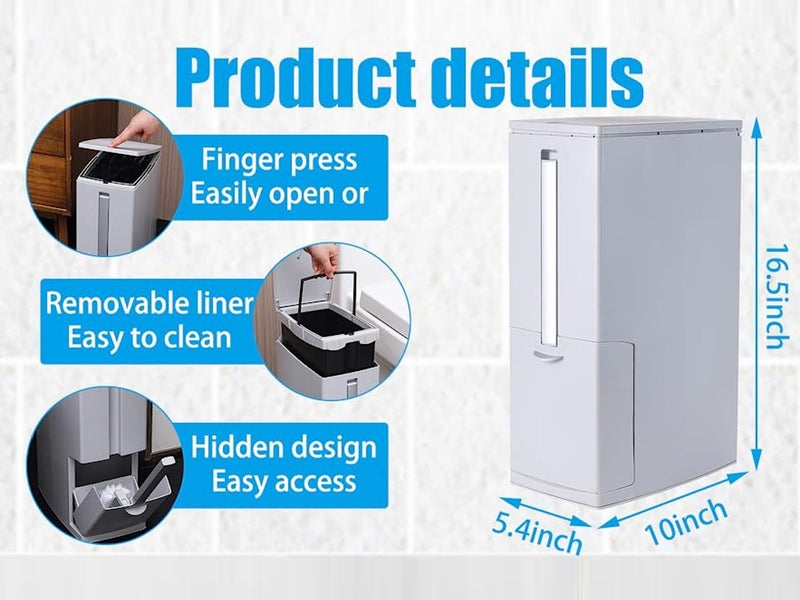 Bathroom Accessories Toilet Brush Holder Rubbish Bin (Auckland Clearance) Carousel 2