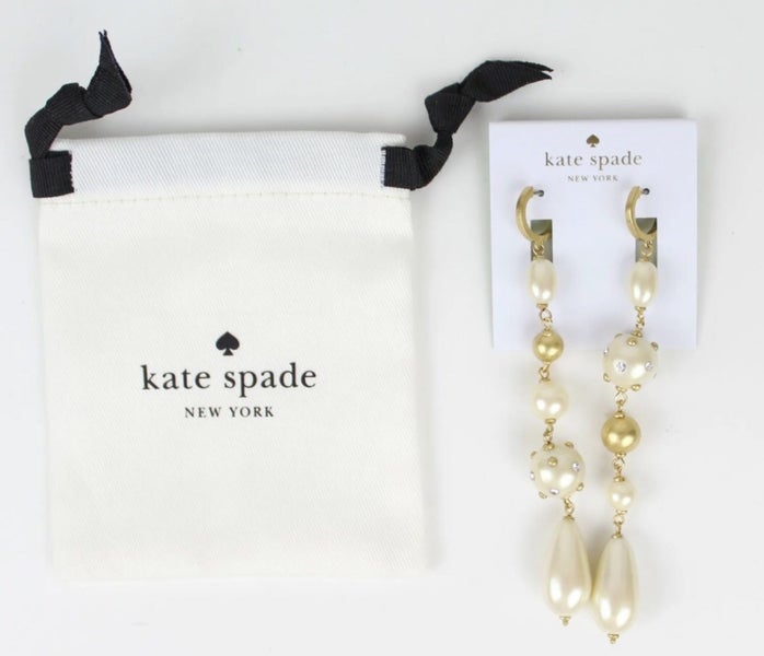 Kate Spade asymmetric pearl earrings - brand new Carousel 2
