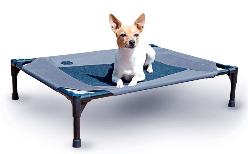 DOG BED PET COT K&H RAISED MEDIUM - 80CM X 62.5CM - GREY Carousel 1