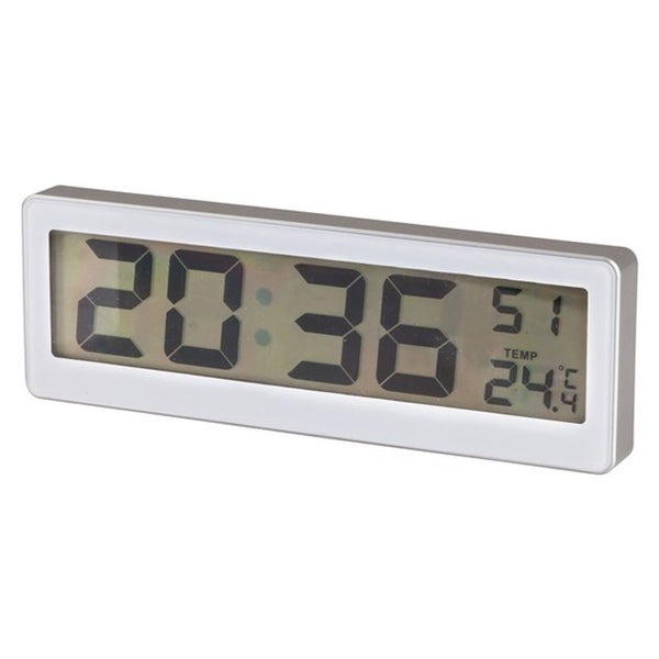 Stylish Digital LCD ClockWall MountableThermometer Carousel 1