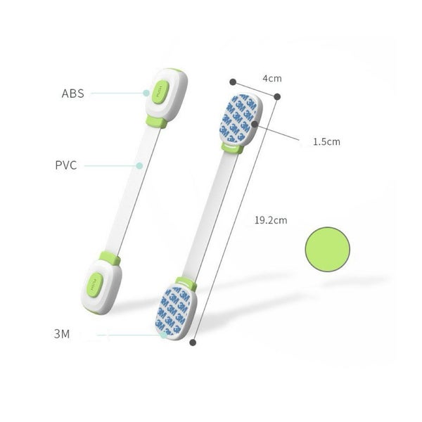 NEW 2 Pack New Child Safety Lock Straps for Fridge Cabinets Drawers Carousel 2