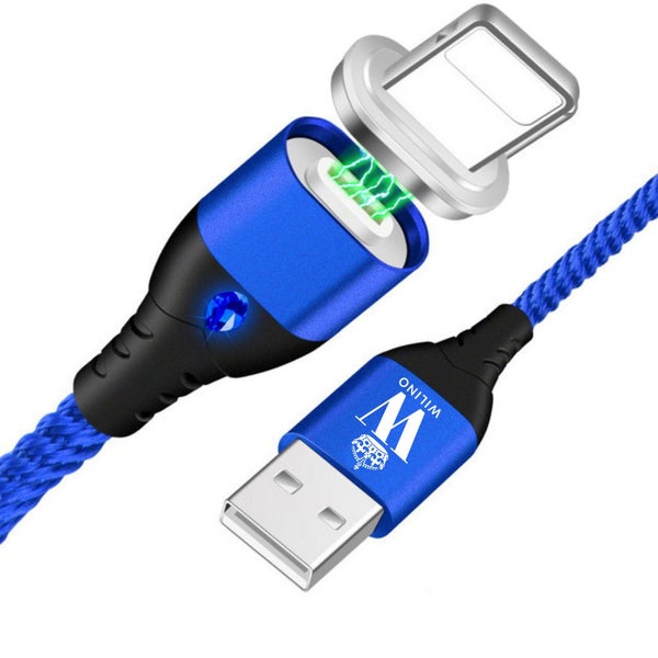 Magnetic Charging Cable - 2M - Blue - Lightning / Micro USB / USB C62866853328643111