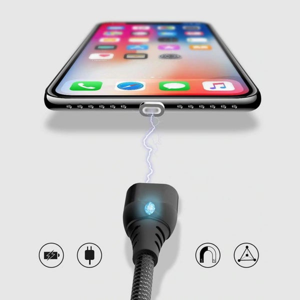 Magnetic Charging Cable - 1m - Red - Lightning / USB C / Micro USB62863853703683114