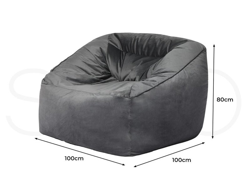 Marlow Bean Bag Chair Cover Soft Velvet Home Game Seat Lazy Sofa Cover Large Carousel 10