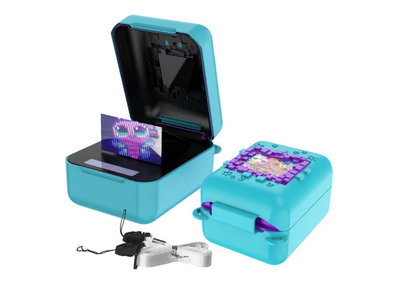 1Pc Silicone Case for Bitzee Interactive Digital Pet with Lanyard - Blue Carousel 1