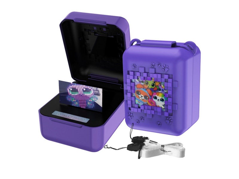 1Pc Silicone Case for Bitzee Interactive Digital Pet with Lanyard - Purple Carousel 1