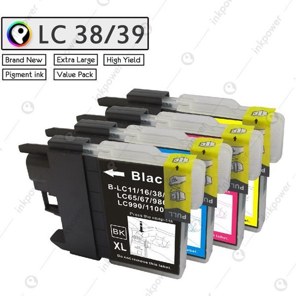 SET OF 4 | Compatible Brother LC38 LC39 LC67 XL ink cartridge Bundle Carousel 1