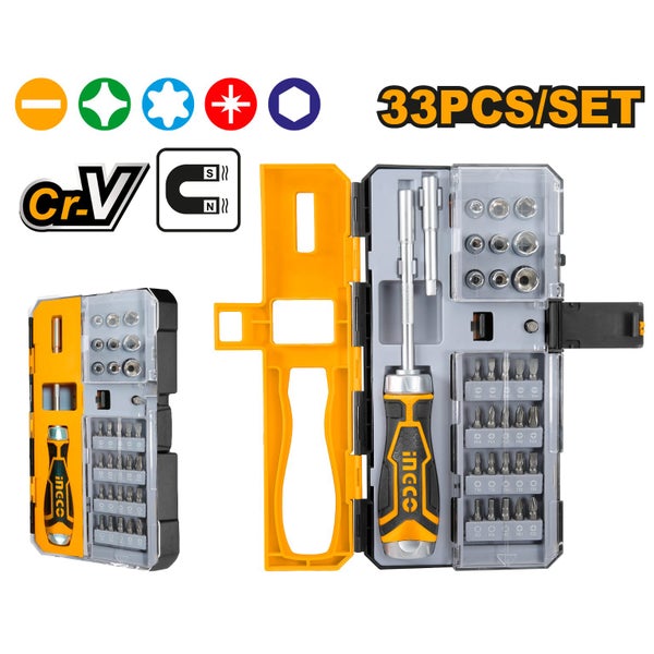 SCREWDRIVER & BITS SET 33PCS Carousel 1