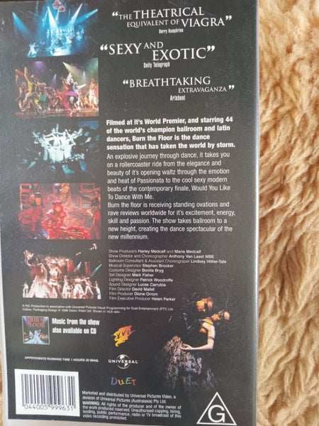 BURN the FLOOR. VHS. 1999 Carousel 2