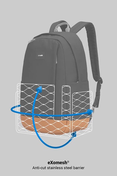 Pacsafe GO 25L Anti-Theft Recycled Backpack Jet Black Carousel 12