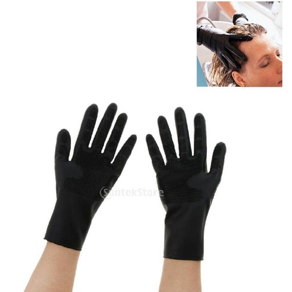 Heat-resistant Latex Hair Dye Gloves Salon Carousel 1