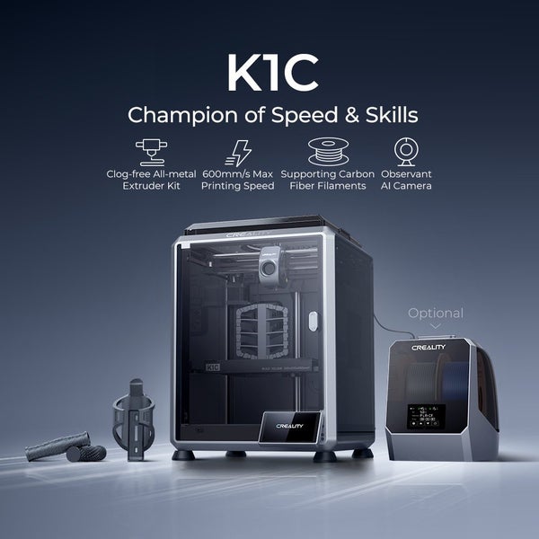 Creality K1C 3D Printer, AI Camera, Direct Extruder, Air purifier, Tri metal Carousel 1