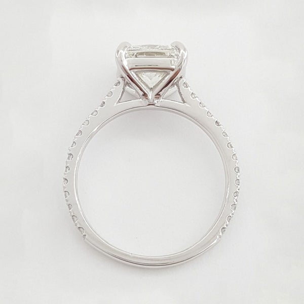 WOW! Platinum 2.79ctw Cushion Cut Diamond Solitaire Engagement Ring Carousel 7